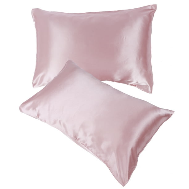 Peahefy Satin Silk Pillowcase,Satin Pillowcase,2pcs 75 x 150D Satin Silk  Pillowcase Soft Pillow Cover With Envelope Sealed Beddings 