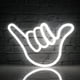 thumbnail image 1 of Letrero de neón de dedo de una pieza Gesto de la suerte Luz de neón Neón blanco en forma de mano para la fiesta de cumpleaños Favorece la decoración de bares de habitaciones JAMW Sencillez, 1 of 5