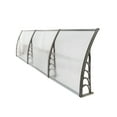 thumbnail image 3 of 120"x40" Window Door Awning Canopy, Polycarbonate Cover Entry Door Outdoor Window Awning Exterior, UPF 50+, Front Door Overhang Awning for Sun Shutter Gray & Black, 3 of 14