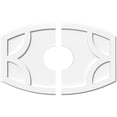 thumbnail image 1 of Ekena Millwork CMP32X21KY2-07000 7 in. ID x 17.25 in. Rectangle Kailey Architectural Grade PVC Contemporary Ceiling Medallion - 2 Piece, 1 of 1