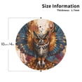 thumbnail image 2 of Vsdgher Colorful Owl Tattoo Art Leather Coasters for Drinks, Durable Drink Coasters 4 Set for Tabletop Protection, Luxurious Home Décor and Housewarming Gift-Round Shape, 2 of 6