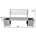 thumbnail image 3 of Leigh Country TX 36457 Sequoia Acacia Wood Planter Bench - Brown, 3 of 4