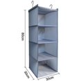 thumbnail image 5 of Estantería colgante para guardarropa, 4 compartimentos, de algodón de alta calidad, para colgar, para acampar, con sistema de almacenamiento, organizador de marco de hierro, gris Dontodent Kuyhfg Sin marca, 5 of 5