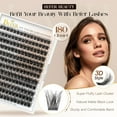 thumbnail image 2 of Eyelash Clusters BEFER Lash Clusters, rizo en D, 180 unidades, 10-16 mm, 2 of 5