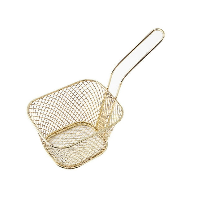 Panier Carré pour Friture Profonde Frites Maille Fil Filet Passoire Cuisine Restaurant Outil de Cuisson