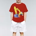 thumbnail image 2 of Jamsmile Toddler Girls Tshirts Short Sleeve Summer Excavator Print Casual Tees Soft Blend Shirts For Kids Girls Basic Tshirts, 2 of 3