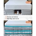 thumbnail image 7 of Blue Grey Stripes Bed Skirt Vintage Coastal Style Wood Texture Bed Skirts Queen Size 16 Inch Drop, Wrap Around Dust Ruffle&nbsp;Bedskirt with Adjustable Elastic Belt for Queen Size Beds, 7 of 7