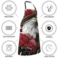 thumbnail image 5 of Zufioo Eagle With Hat And Roses Print Adult Waterproof Apron, Cooking Apron, Flower Arranging and Painting Apron-Adjustable Straps, with Pockets, Kitchen Supplies-One Size, 5 of 9