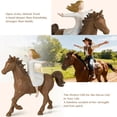 thumbnail image 6 of Handmade Girl On Horse Figurine Resin Tabletop Decoration For Home Offices, 6 of 7