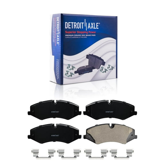 Detroit Axle - Front Brake Pads for 2010 Land Rover LR4 Range Rover Sport 2010-2012 Range Rover Ceramic Brake Pads with Hardware Replacement