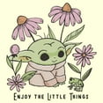 thumbnail image 2 of Men's Star Wars: The Mandalorian Grogu Enjoy the Little Things Frog Graphic Tee Beige Small, 2 of 4