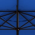 thumbnail image 2 of California Umbrella Olefin 9' Bronze Round Autotilt Aluminum Patio Umbrella, Royal Blue, 2 of 5