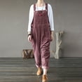 thumbnail image 4 of SNOWSONG Jumpsuits for Women, Corduroy Overalls for Women Casual Adjustable Jumpsuit with Pockets, Denim Jumpsuits, Baggy Jumpsuits for Women Red 5XL, 4 of 6