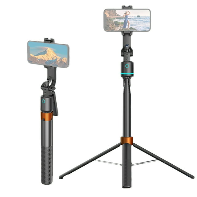 Holder Auto Face Tracking Tripod Selfie Stick 180cm/ 71in Extendable 360 Rotating Phone Tripod Quadrapod Control with 1/4 Inch Screw Remote Shutter Phone Tripod for Vlog