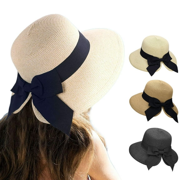 Sun Straw Hats for Women UPF 50 Women's Lightweight Foldable/Packable Beach Sun Hat