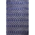 thumbnail image 1 of Bashian R129-NV-6X9-HG300 Bashian Greenwich Collection Geometric Contemporary Wool & Viscose Hand Tufted Area Rug, Navy - 5 ft. 6 in. x 8 ft. 6 in., 1 of 4