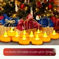 thumbnail image 4 of Tea Lights, [24pcs] Realistic and Bright Battery Operated Flickering Tealights, Fake Candles in Warm Yellow Perfect for Decoration, 4 of 7