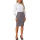 thumbnail image 2 of Falda de Tweed Inspire Chic para Mujer, Clásica de Invierno, Burdeos, Talla S, 2 of 6