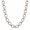 Silver Tone, variant on Oval Rope Link Circle Chain Necklace for Women 18KT Gold Plated Stainless Steel 19" Ginger Lyne Collection