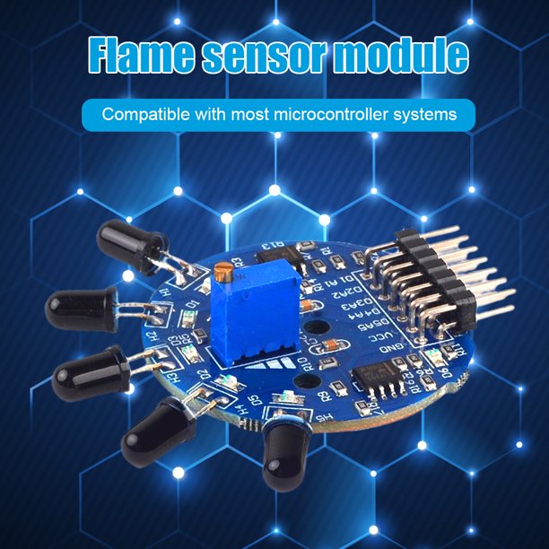 Módulo Sensor De Llama Módulo sensor de llama de 5 vías Módulo de detección de llama de 3,3 V-9 V para accesorios Arduino