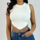 thumbnail image 2 of Playeras,Blusas y Tops,Ropa para Mujer Camisola para mujer Camisetas sin mangas Camiseta sin mangas Sexy con cuello redondo y de para mujer, novedad de primavera y verano (White, S), 2 of 4