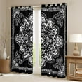 thumbnail image 2 of Manfei Retro Paisley Floral Black Out Curtains,Vintage Damsk Curtains Pack of 2 (42x63 Each),White Black Bedroom Curtains For Men Women,Super Cozy Room Decor, 2 of 6