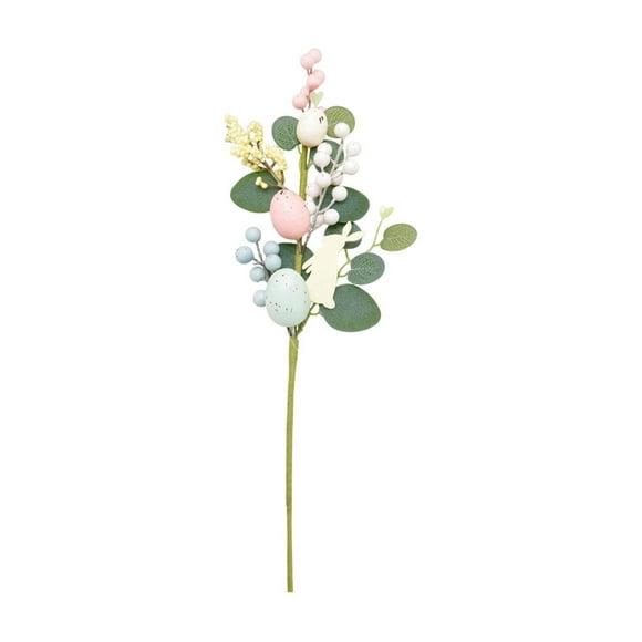 Lksixu Easter Decorations Easter DIY Decorations Simulated Leaf Cuttings with Colored Eggs Soft Decoration Branch Realistic Natural Festival Home Use Suitable for Spring Wedding Party Spring Decor