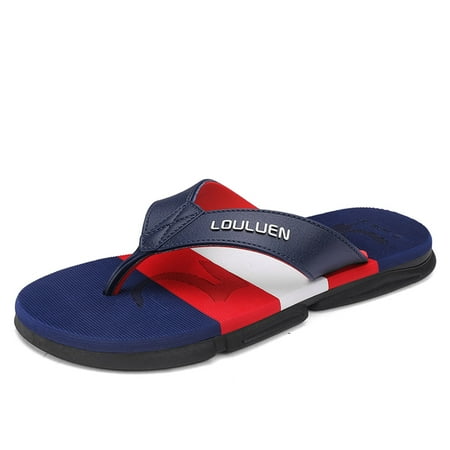 

Men s flip-flops Beach sandals Lightweight eva soles Comfortable flip-flops Dark Blue