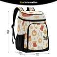 thumbnail image 2 of Backpack Cooler lunch bag 36 Can Capacity Insulated Bag for Camping, Beach, Hiking & Travel Orange Christmas Element Patterns, 2 of 7