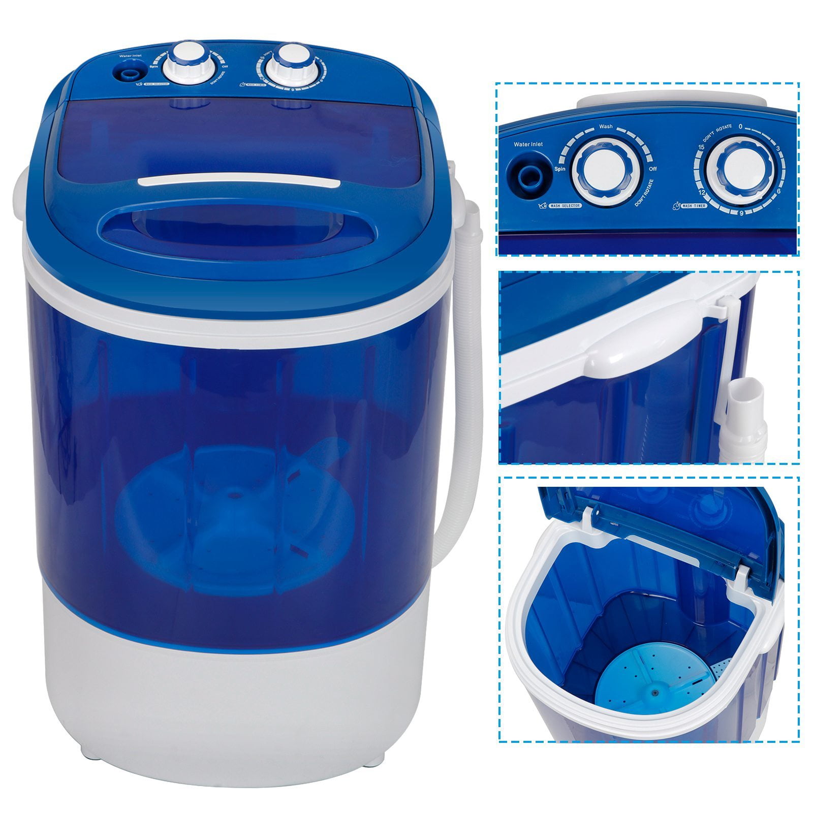 ZYPPP Portable Washing Machine Mini Compact Washer and Spinner 7.9lbs Semi-Automatic