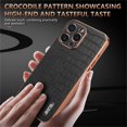 thumbnail image 4 of ELEHOLD for iPhone 14 Pro Case,Compatible with MagSafe Luxury PU Leather Embossed Crocodile Pattern Plating Edge Shockproof Smudge-proof Full Protection Case for iPhone 14 Pro,Blue, 4 of 8