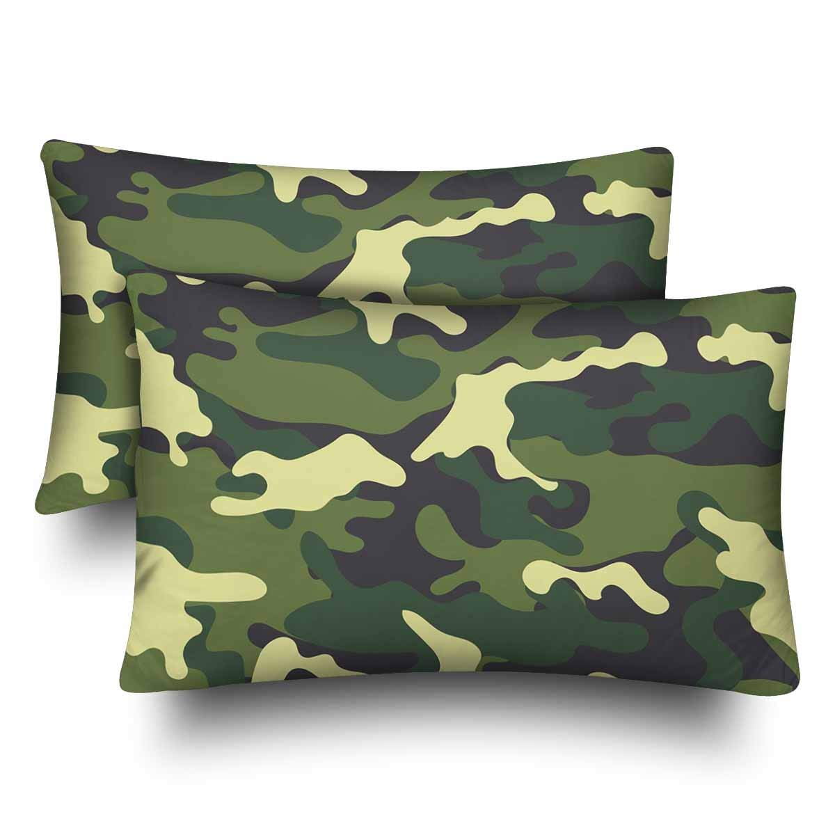 GCKG Camouflage Camo Seamless Pillow Cases Pillowcase 20x30 inches Set