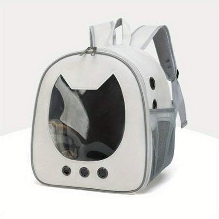 Cat Carrier Bag PU Portable Travel Outdoor Backpack for Cat Small Dogs Transparent Breathable Carrying Shoulder Bag Pet Supplies