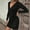 Black, variant on MORTTIC Women's Elegant V-Neck Long Sleeve Bodycon Dress - Slim Fit Party Dress for Fall/Spring