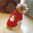 thumbnail image 3 of Methold Mascota Perro Navidad Sudadera Cachorro Invierno Cálido Camiseta Abrigo Traje Ropa Muñeco De Nieve Impresión - XS Ropa para mascotas Rojo XS, 3 of 6