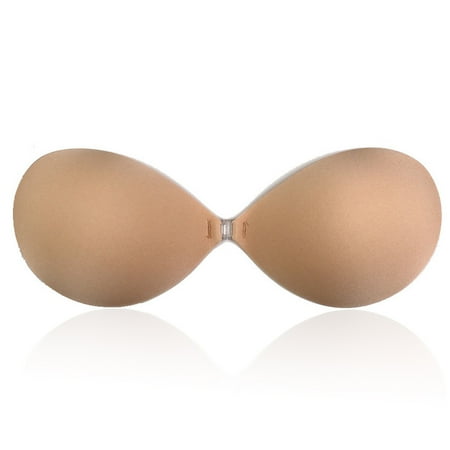 Strapless Sticky Bra Invisible Sticky Boobs Silicone Adhesive Bra Backless Pushup Lift Bra Cups Stick on Bra for Women-A