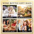 thumbnail image 3 of 20 Pack regalo de vino con manijas y bolsas de botella de papel de tejido para, 3 of 5