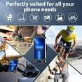 thumbnail image 4 of Bike Phone Holder, Silicone Motorcycle Phone Mount - Universal Bicycle Cell Phone Holder for 4.7" - 6.8" Adjustable Detachable Tool Free Install, Compatible iPhone & Android - Black, 4 of 6