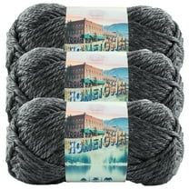 Lion Brand Yarn Hometown Chicago Charcoal Basic Super Bulky Acrylic Grey Yarn 3 Pack