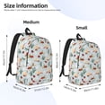 thumbnail image 3 of Honeii Ragonfly And Ladybug Print Canvas College Laptop Backpack, Durable Rucksack Travel Notebook Bag School Backpack Book Bag for Men Women-Small, 3 of 7