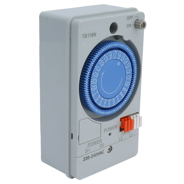 Temporizador de luz mecánico, Temporizador mecánico automático 24 Temporizador de riego mecánico Temporizador automático Ultra sensible