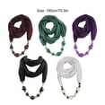 thumbnail image 3 of relayinert Wide Application Pendant Scarf Necklaces Beautiful And Elegant Fashion Accessory black 1Set, 3 of 6