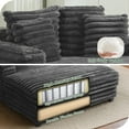 thumbnail image 3 of IPKIG Oversized 53" Chaise Lounge Chair with Lumbar Pillows, Fluffy Plush Faux Fur Sleeper Sofa Bed in Gray for Living Room, Bedroom & Home Theater, 3 of 9
