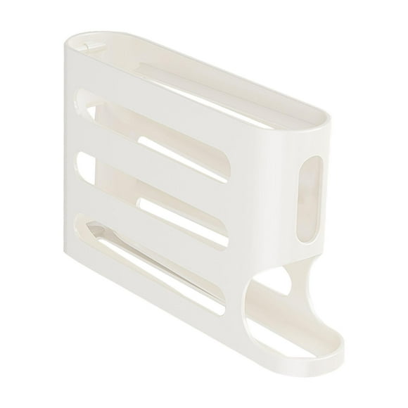 Siruishop Refrigerator Rolling Egg Dispenser Egg Storage Box for Refrigerator Cupboard White 1pcs