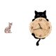 thumbnail image 1 of Figura de escritorio,Estatua de gato en estante,escritorio,oficina,decoración del hogar,Reloj de pared,Reloj de pared decorativo para baño o dormitorio,Reloj de pared para gatos, 1 of 8