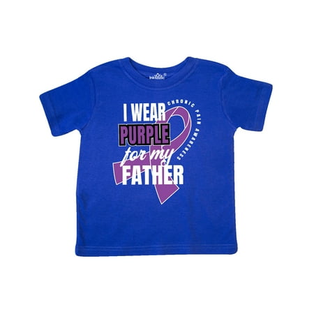

Inktastic Chronic Pain I Wear Purple For My Father Gift Toddler Boy or Toddler Girl T-Shirt