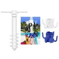 thumbnail image 1 of para sombrilla de playa, bases de sombrilla de playa, de tornillo seguro para viento fuerte con gancho para colgar, soporte de tornillo de sombrilla para 5 Espiral 2 Gancho Sharpla ancla de arena de playa, 1 of 8