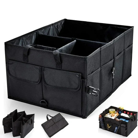 TAYYIC Trunk Storage Organizer, Collapsible Container for Car Sedan or SUV, Black