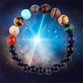 thumbnail image 4 of Pulsera del sistema solar Los ocho planetas Estrella guardiana Pulsera de cuentas de piedra natural Brazalete Regalos para niñas, 4 of 8