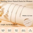 thumbnail image 2 of LUNVKY 925 Silver Plated Chains for Women Girls 1.5mm/2mm Cuban Curb Link Non-tarnish Necklace Birthday Christmas Jewelry Gifts Teen Her Adults Wife Mom Stocking Stuffers for Kids 16/18/20/22 Inch, 2 of 6